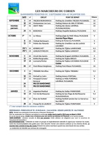 Planning randonées Septembre 2024